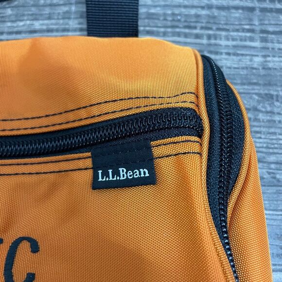 LL Bean Hanging Toiletry Cosmetic Bag Orange Travel - Picture 5 of 8
